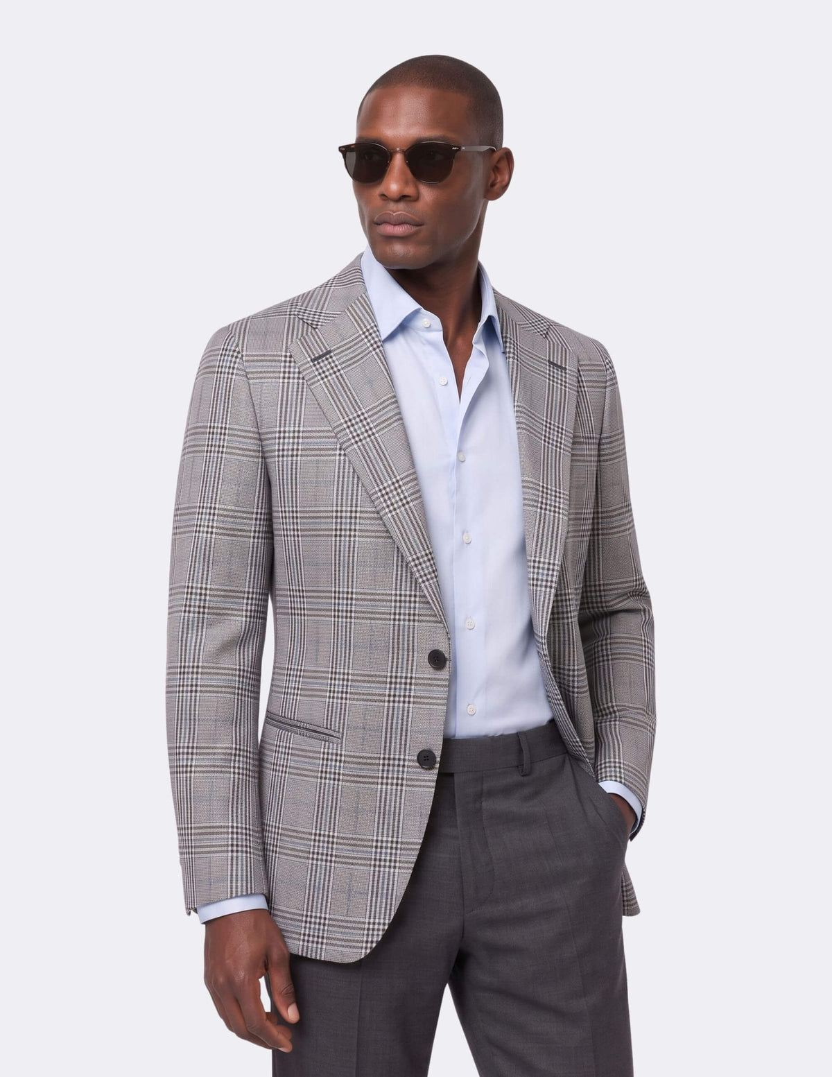 The Mayfair Grey Check Jacket - Samir Bachkami