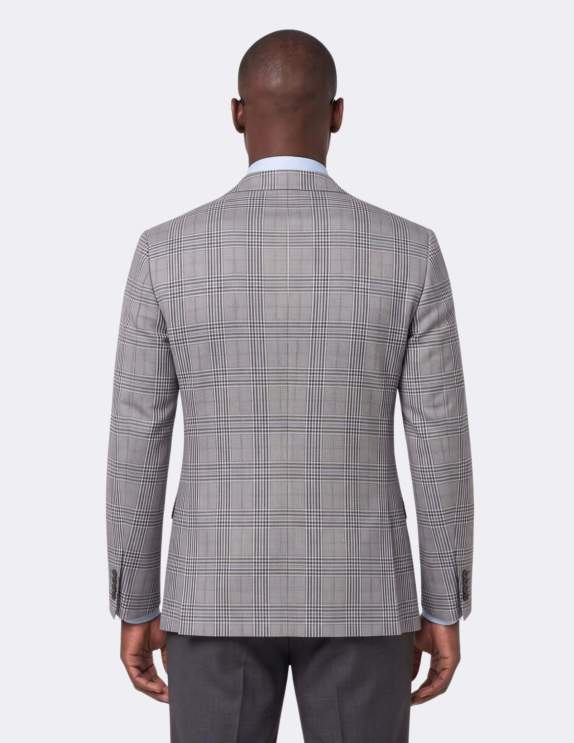 The Mayfair Grey Check Jacket - Samir Bachkami