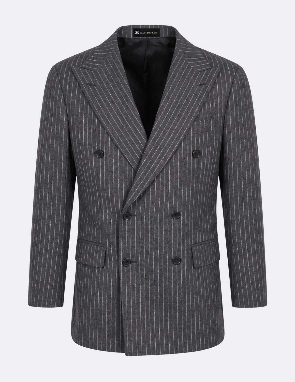 The Milan Charcoal Double-Breasted Suit - Samir Bachkami