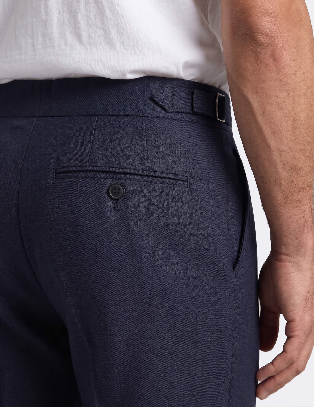 The Noresto Navy Wide-Leg Trousers - Samir Bachkami