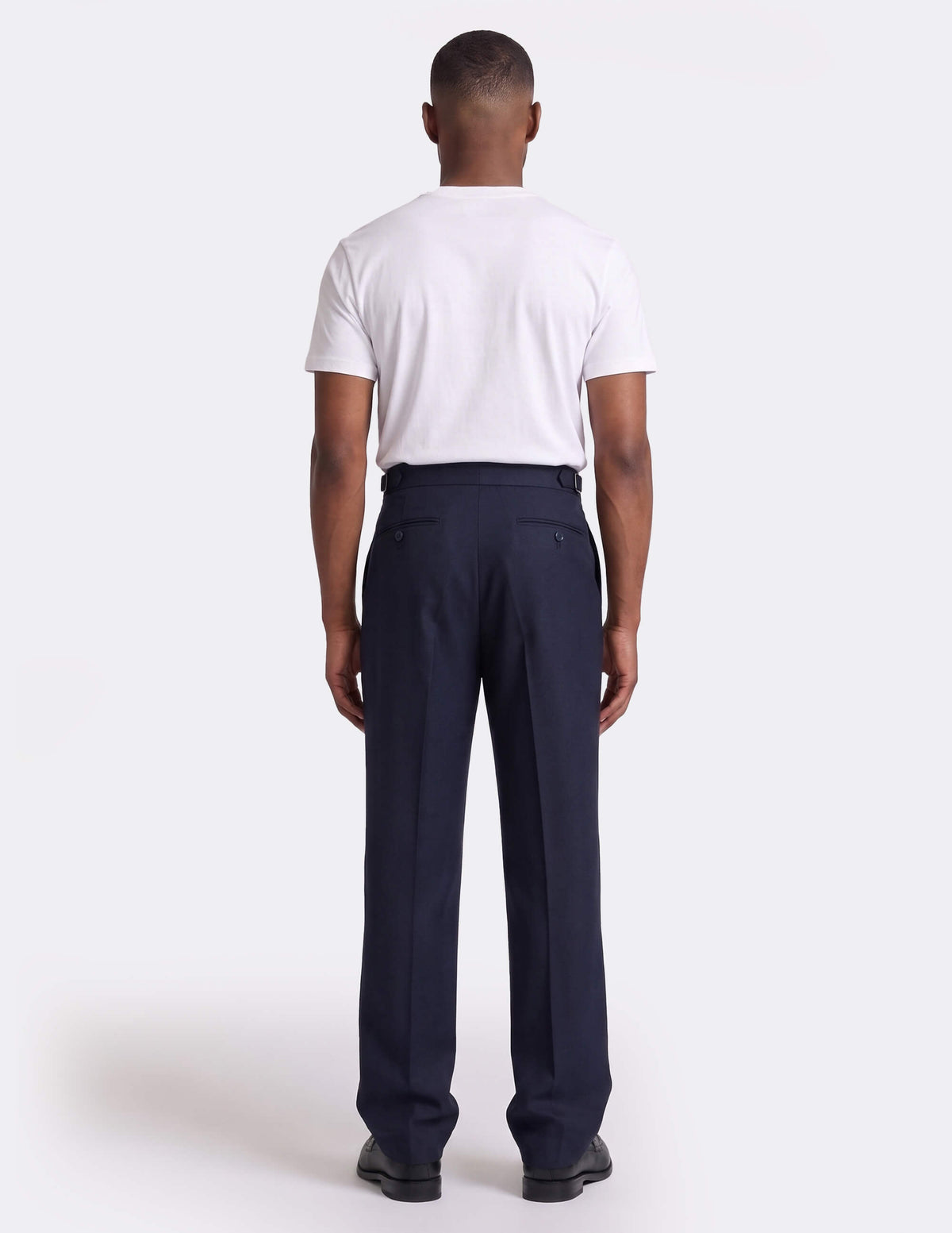 The Ombrello Navy Wide-Leg Trousers - Samir Bachkami
