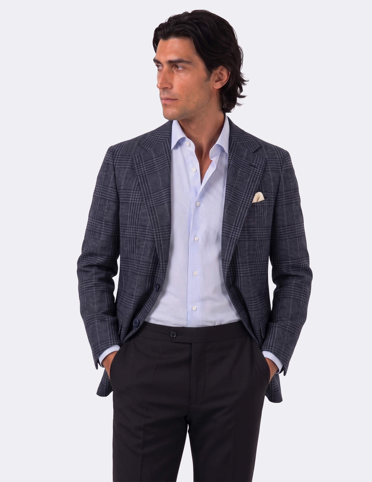 The Orsano Navy Single-Breasted Jacket - Samir Bachkami