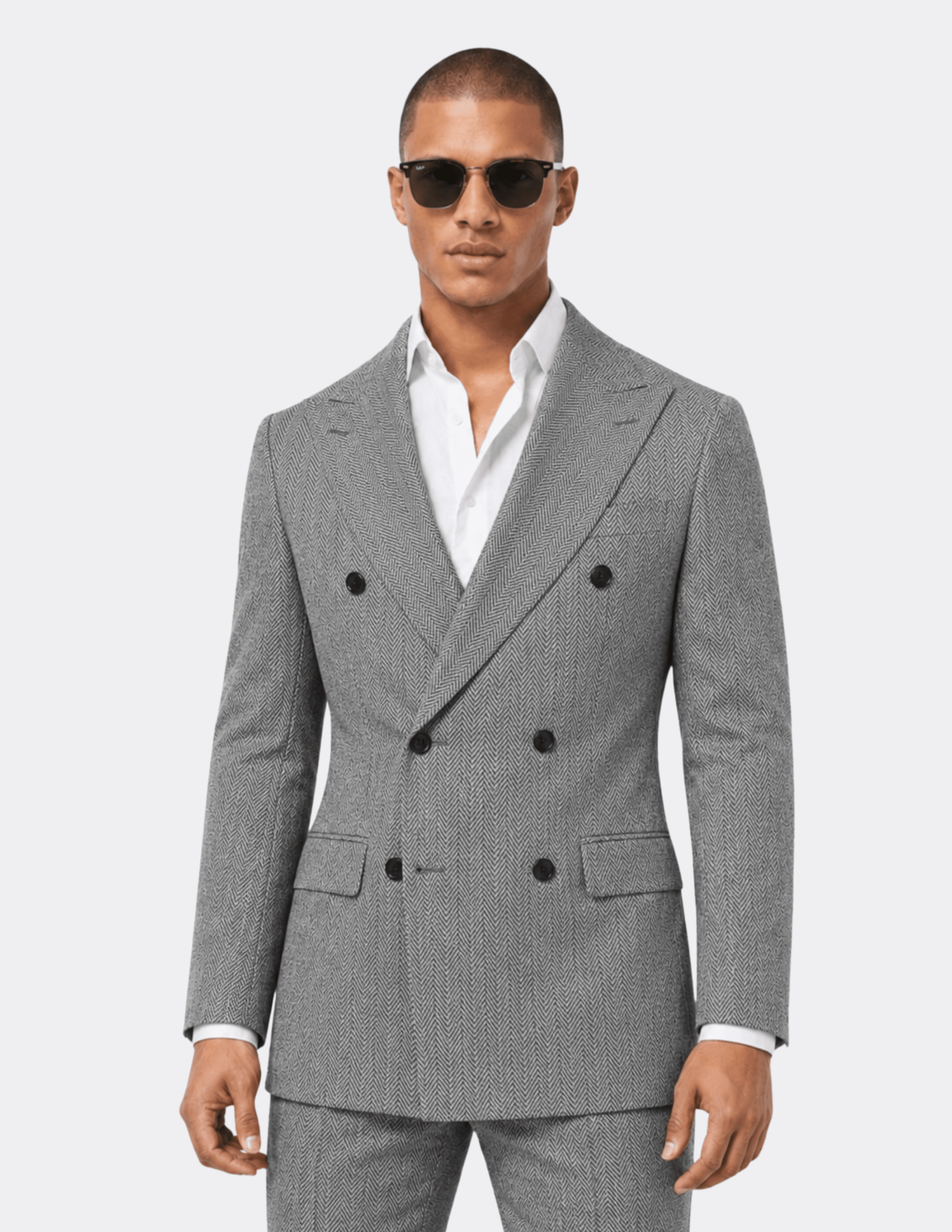 The Oxford Grey Double - Breasted Suit - Samir Bachkami