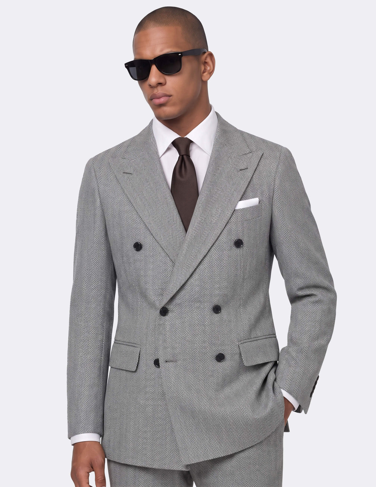 The Oxford Grey Double-Breasted Suit - Samir Bachkami