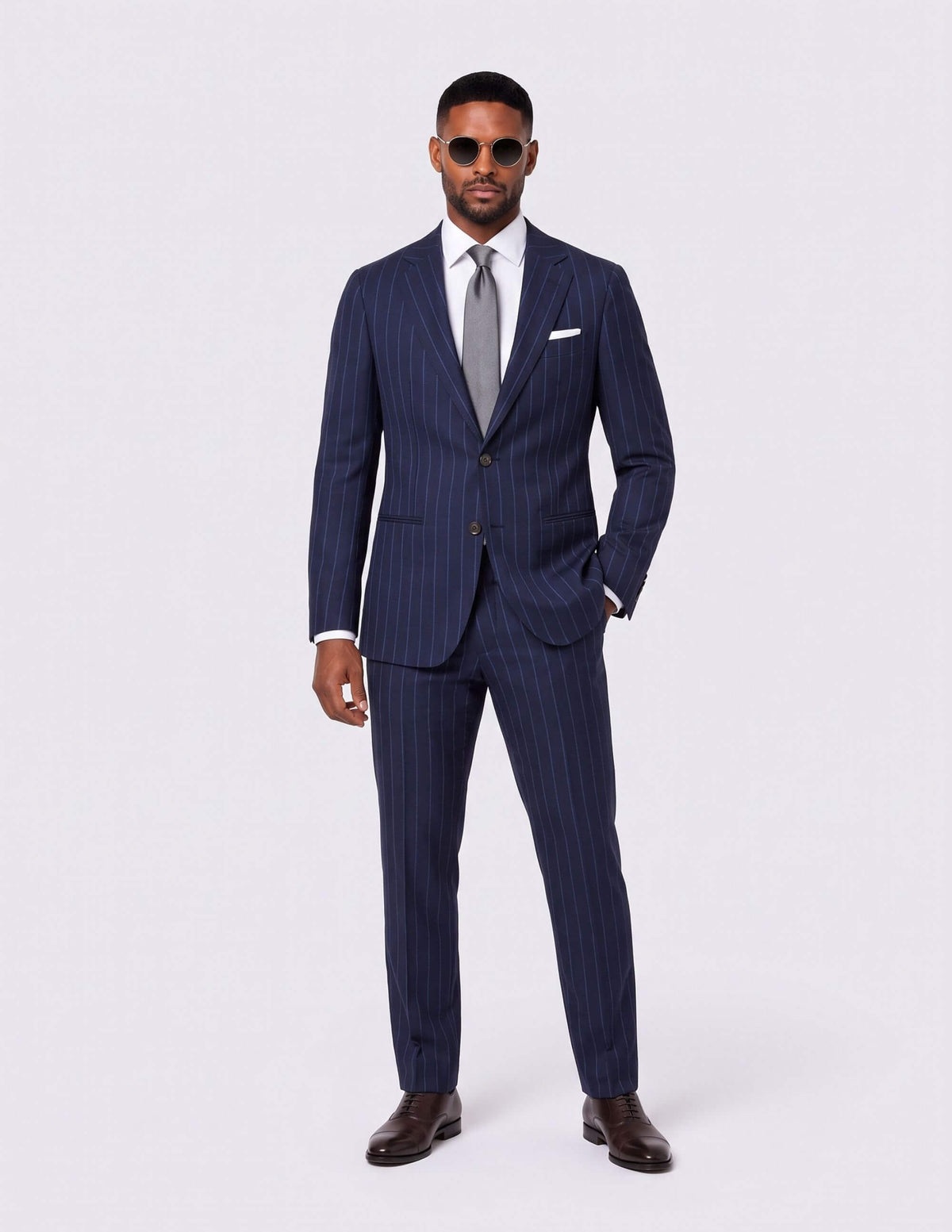 The Palermo Navy Pinstripe Suit - Samir Bachkami