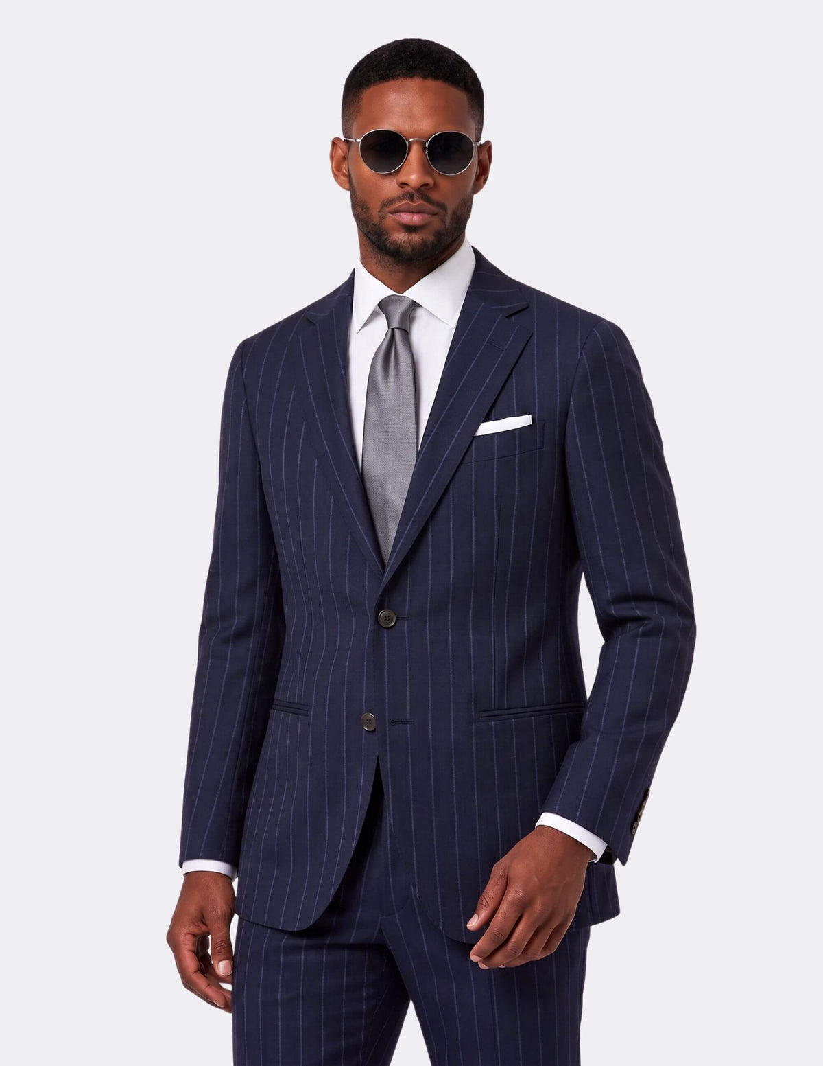 The Palermo Navy Pinstripe Suit - Samir Bachkami