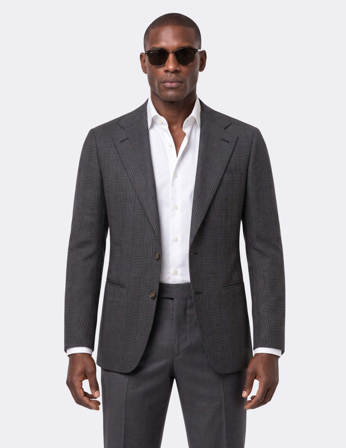 The Regent Charcoal Check Jacket - Samir Bachkami