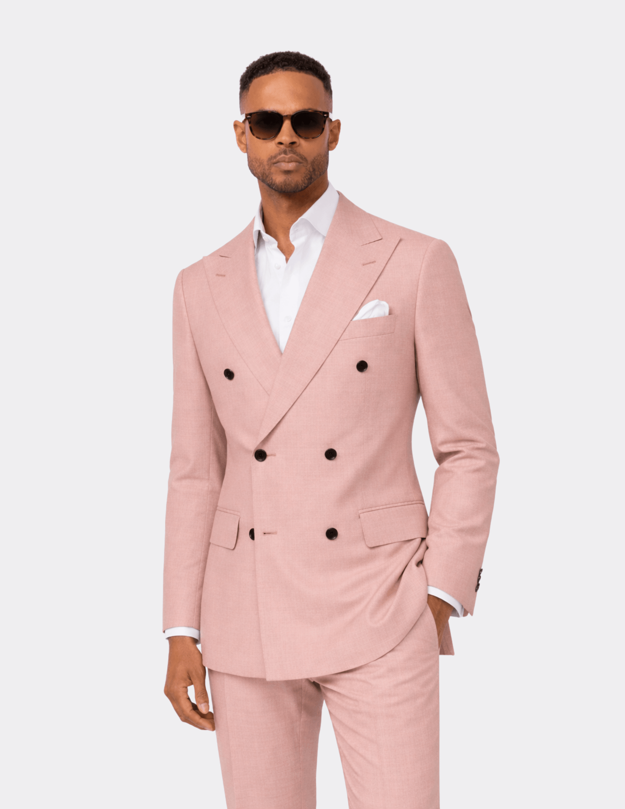 【美品】TOCCA RIVIERA ラムレザージャケット ピンク The Riviera Rose Double-Breasted Suit