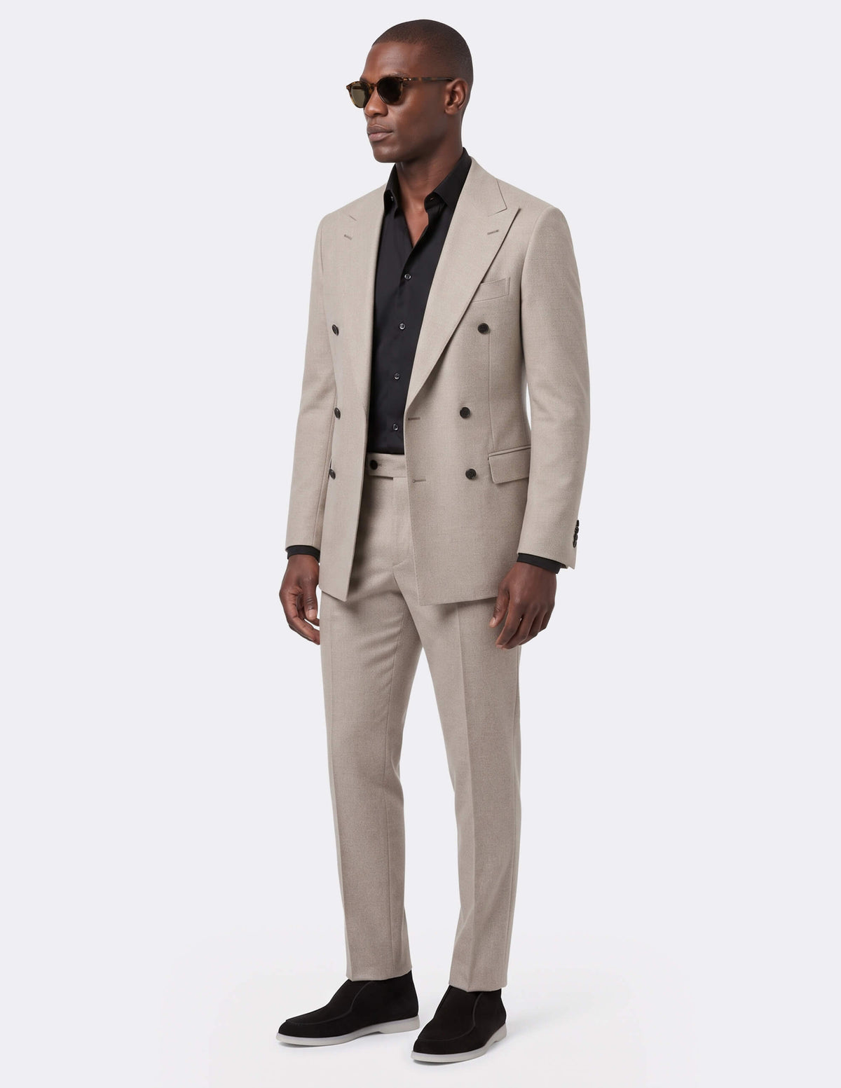 The Savoy Beige Double-Breasted Suit - Samir Bachkami