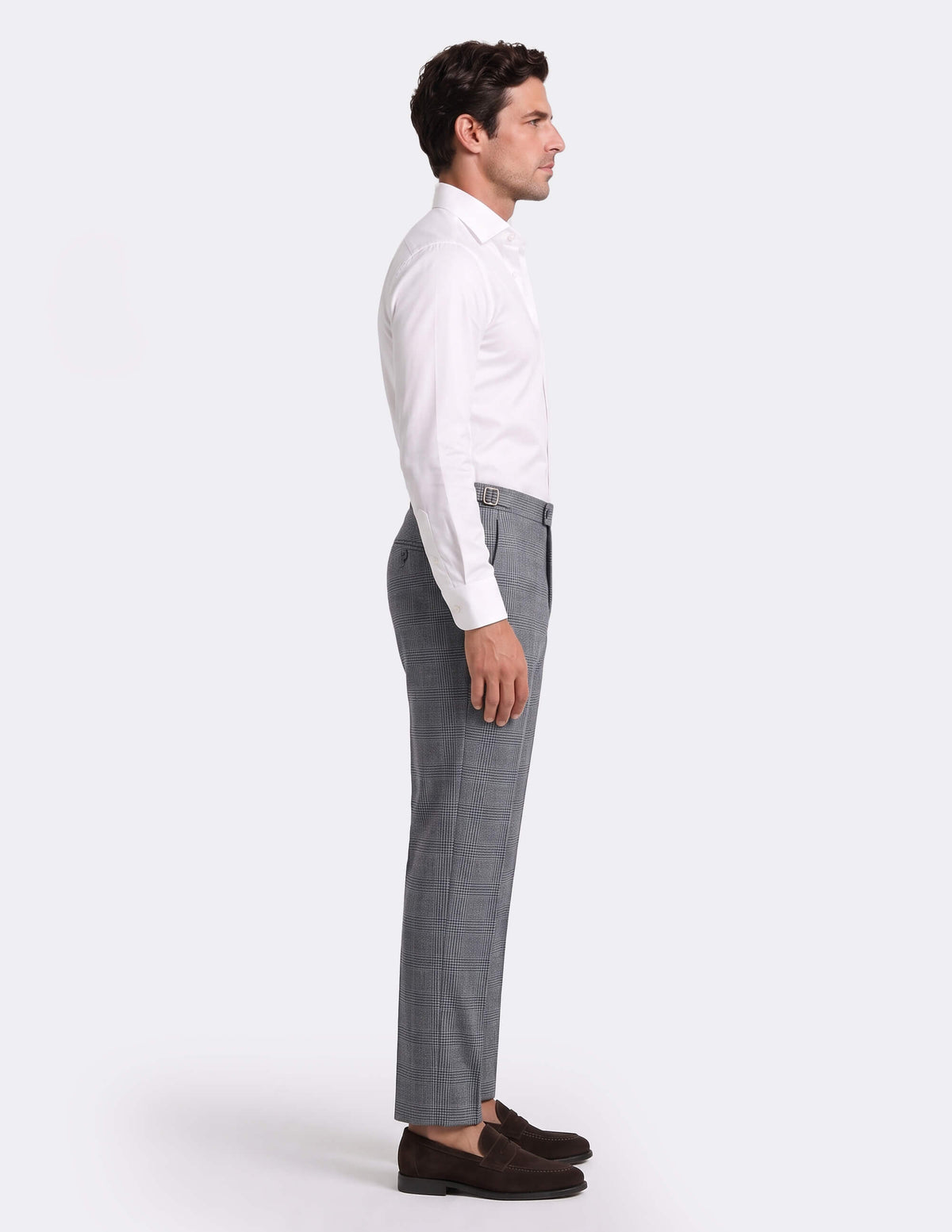 The Sorvano Grey Check Trousers - Samir Bachkami