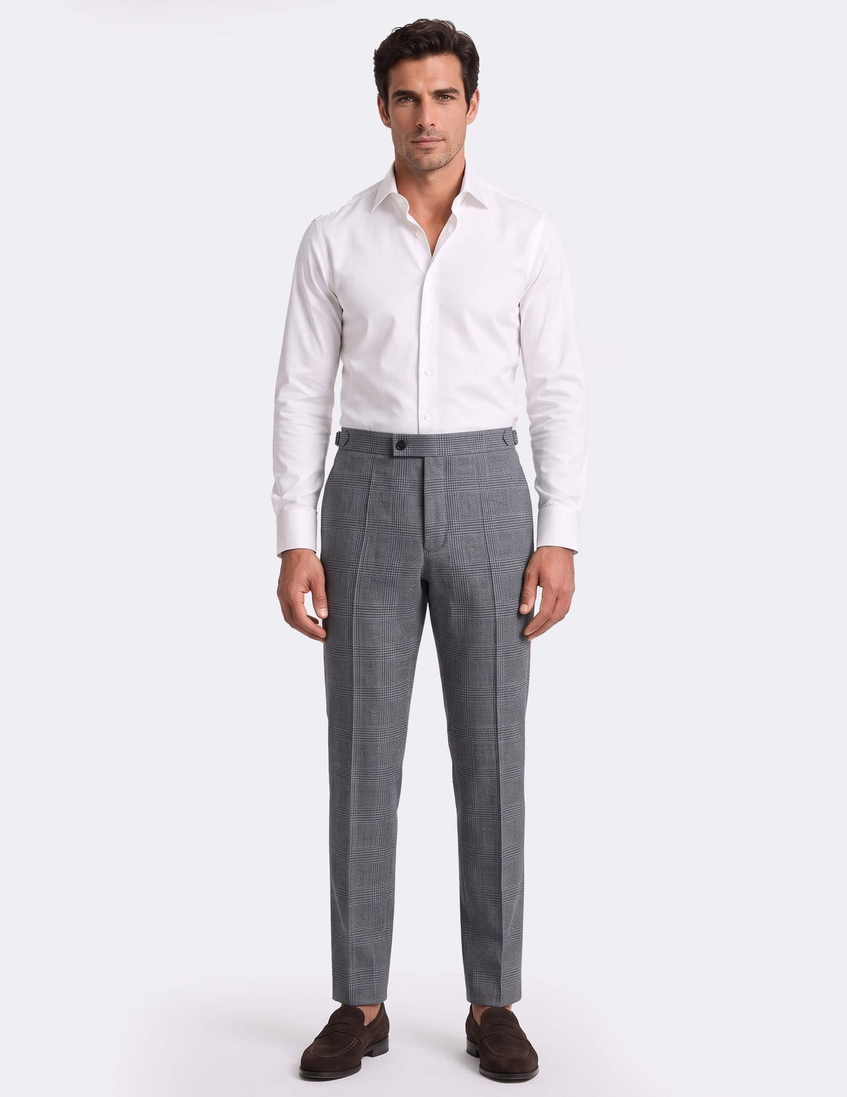 The Sorvano Grey Check Trousers - Samir Bachkami
