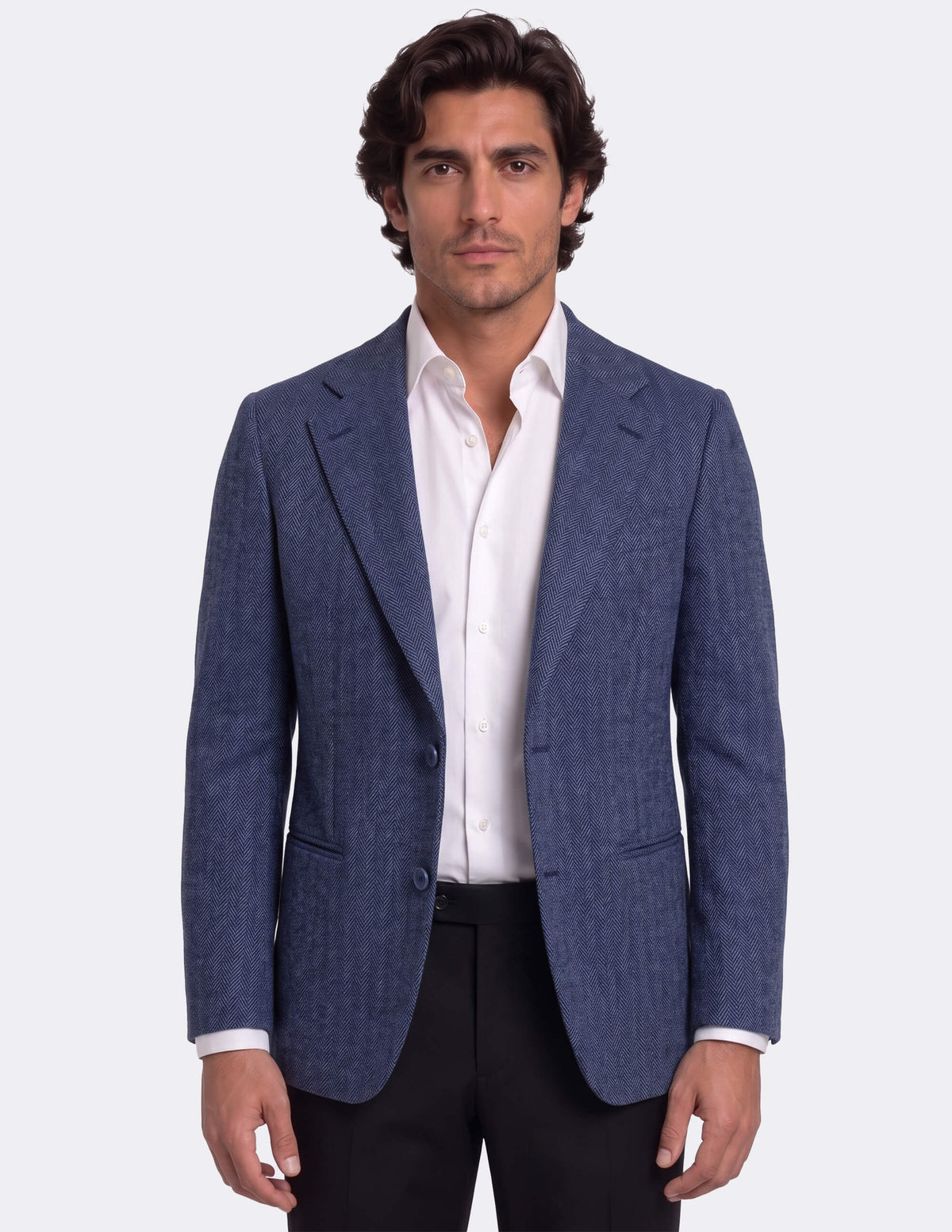 The Sovrino Blue Single-Breasted Jacket - Samir Bachkami