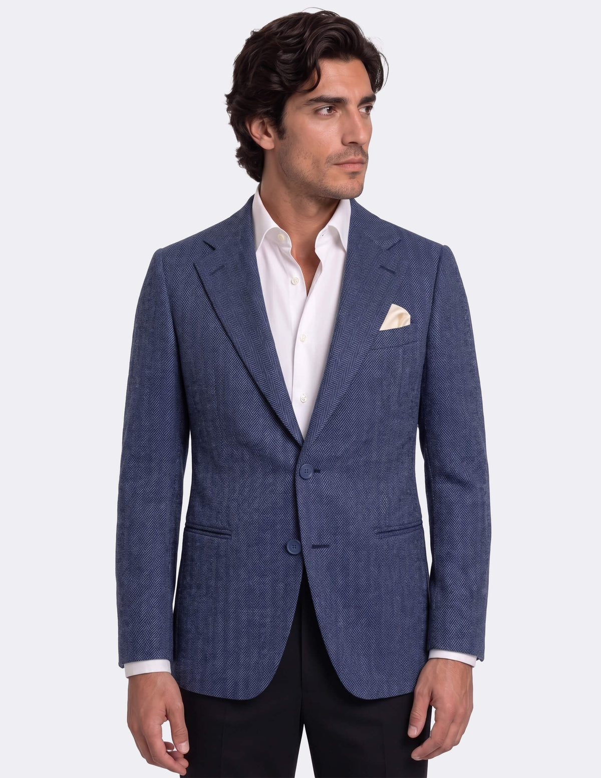 The Sovrino Blue Single-Breasted Jacket - Samir Bachkami