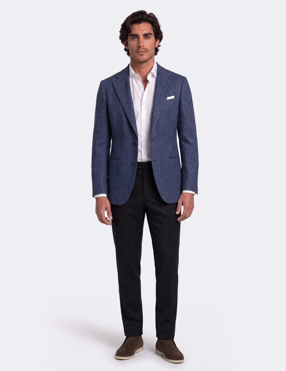 The Sovrino Blue Single-Breasted Jacket - Samir Bachkami
