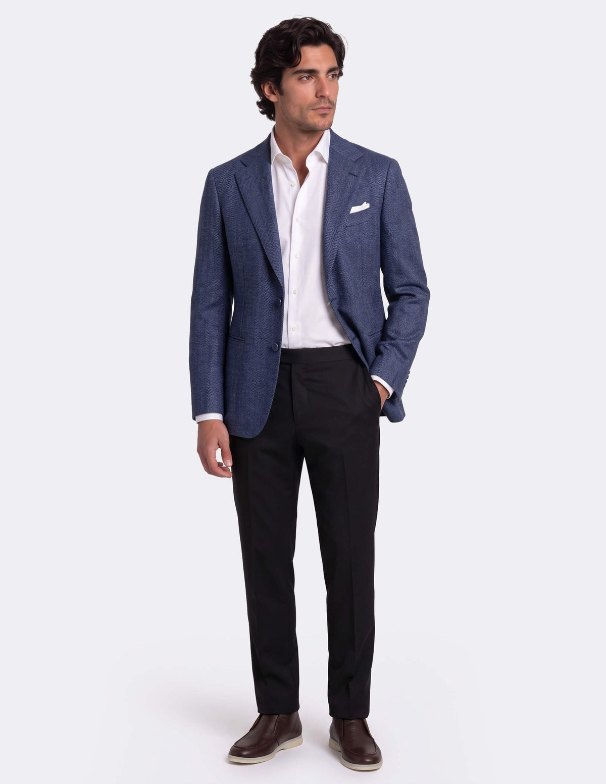 The Sovrino Blue Single-Breasted Jacket - Samir Bachkami