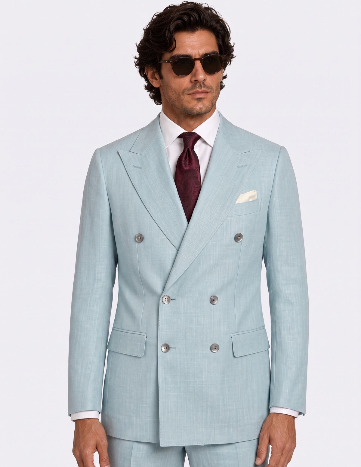 The Taormina Blue Double-Breasted Suit - Samir Bachkami