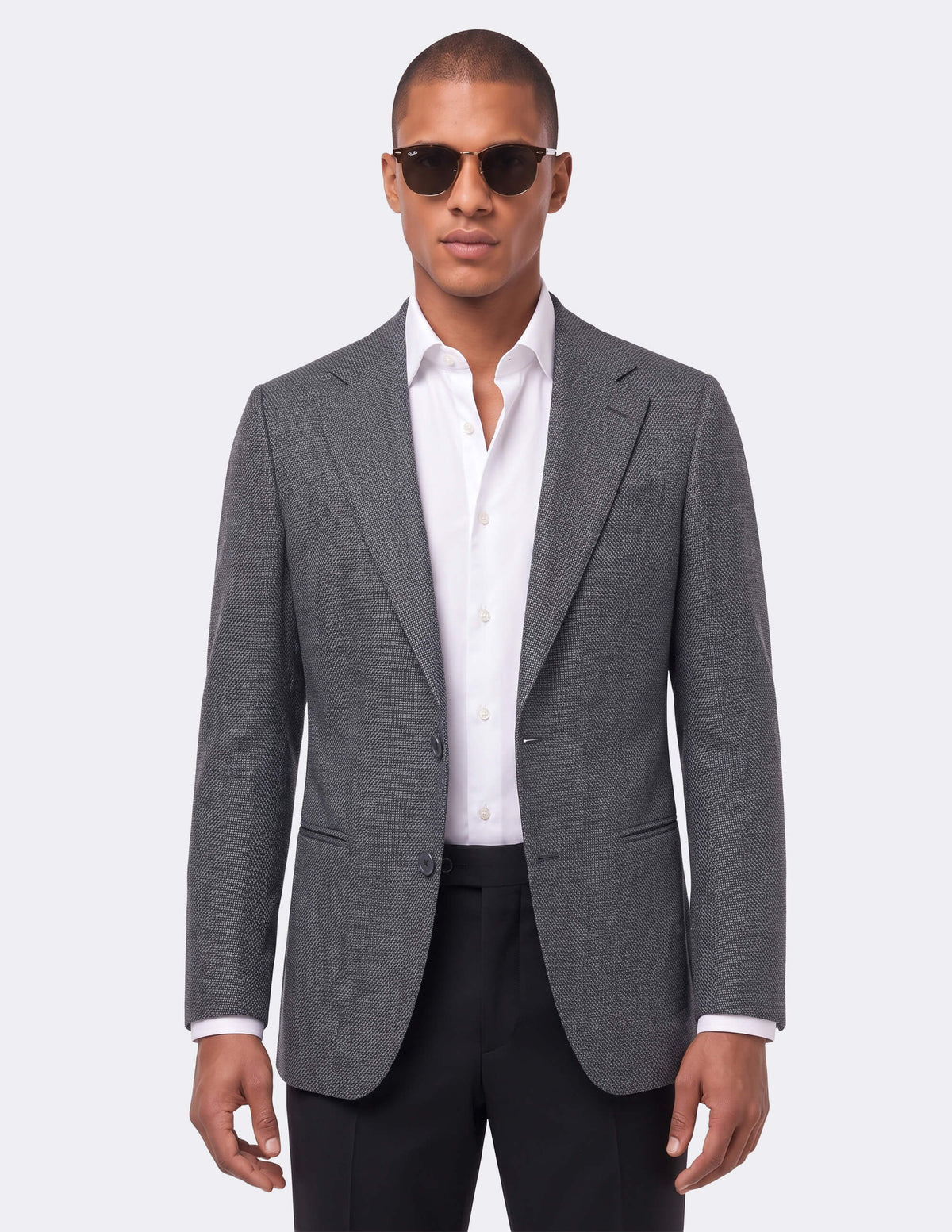 The Torvelli Grey Single-Breasted Jacket - Samir Bachkami
