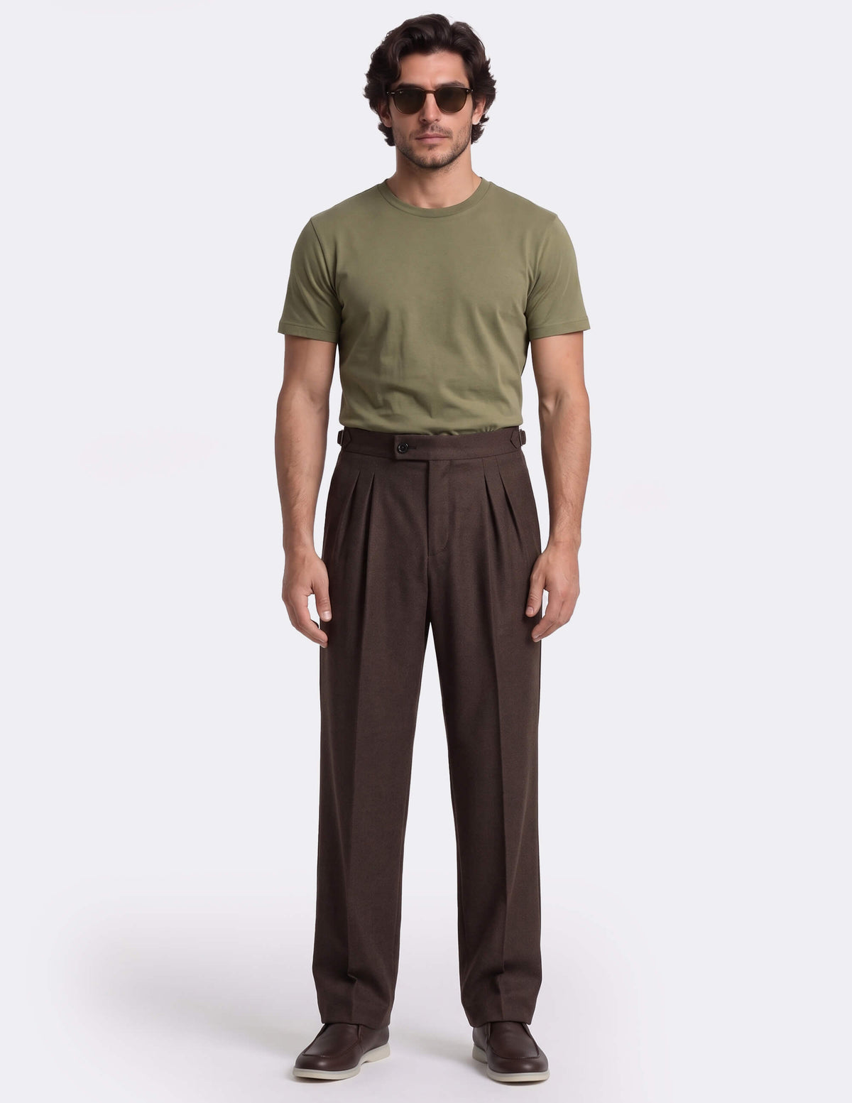 The Torvesso Brown Wide-Leg Trousers - Samir Bachkami
