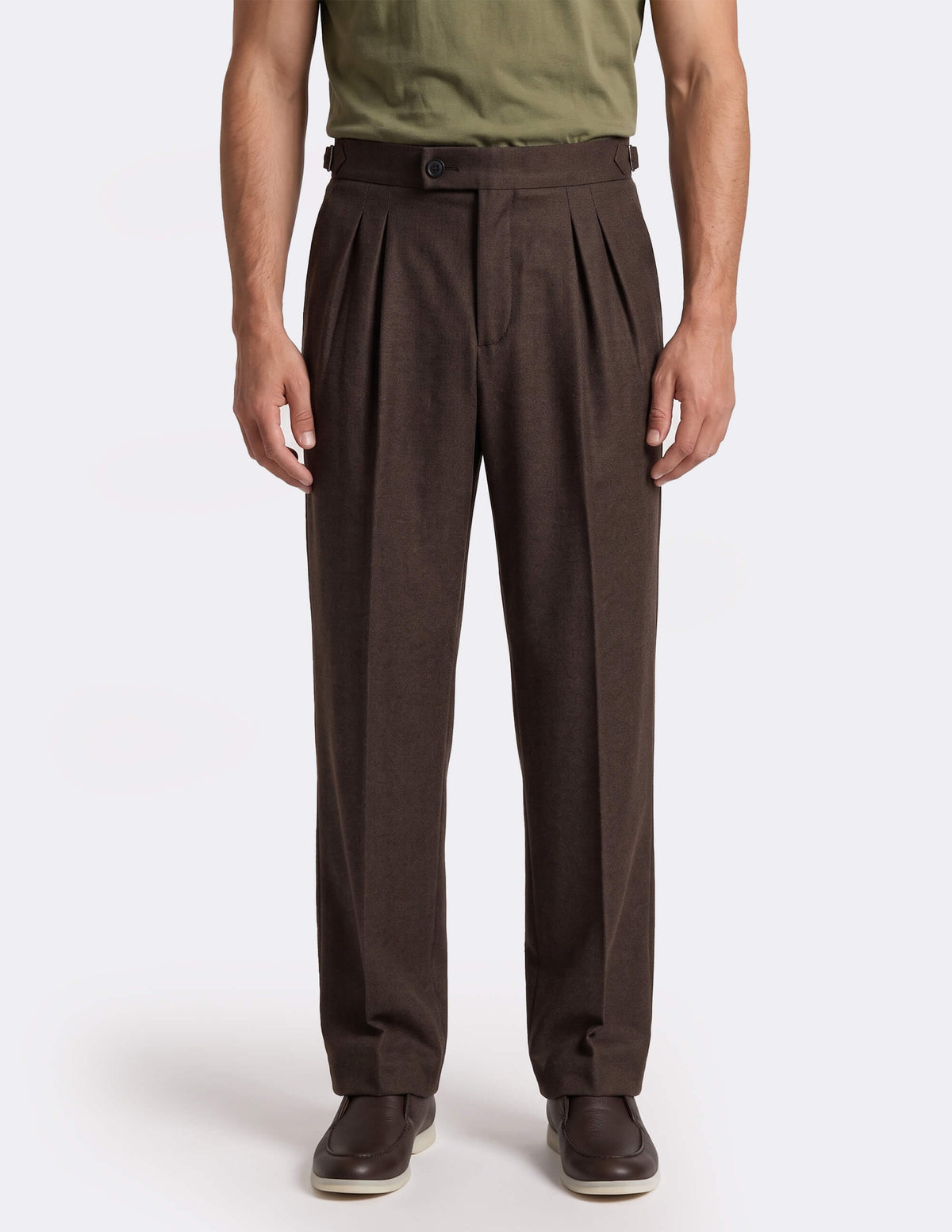 The Torvesso Brown Wide-Leg Trousers - Samir Bachkami