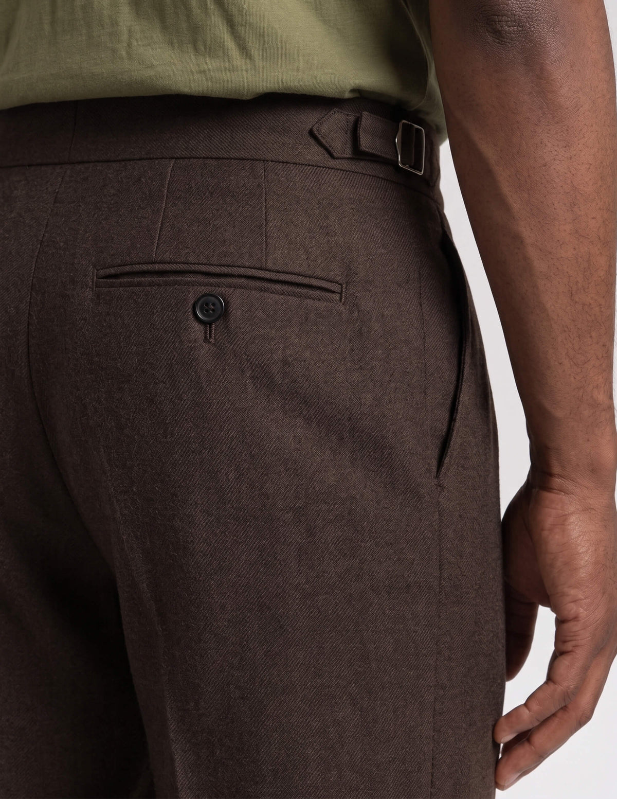 The Torvesso Brown Wide-Leg Trousers - Samir Bachkami