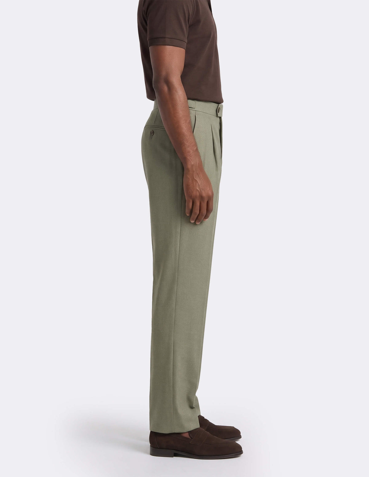 The Vardeno Olive Wide-Leg Trousers - Samir Bachkami