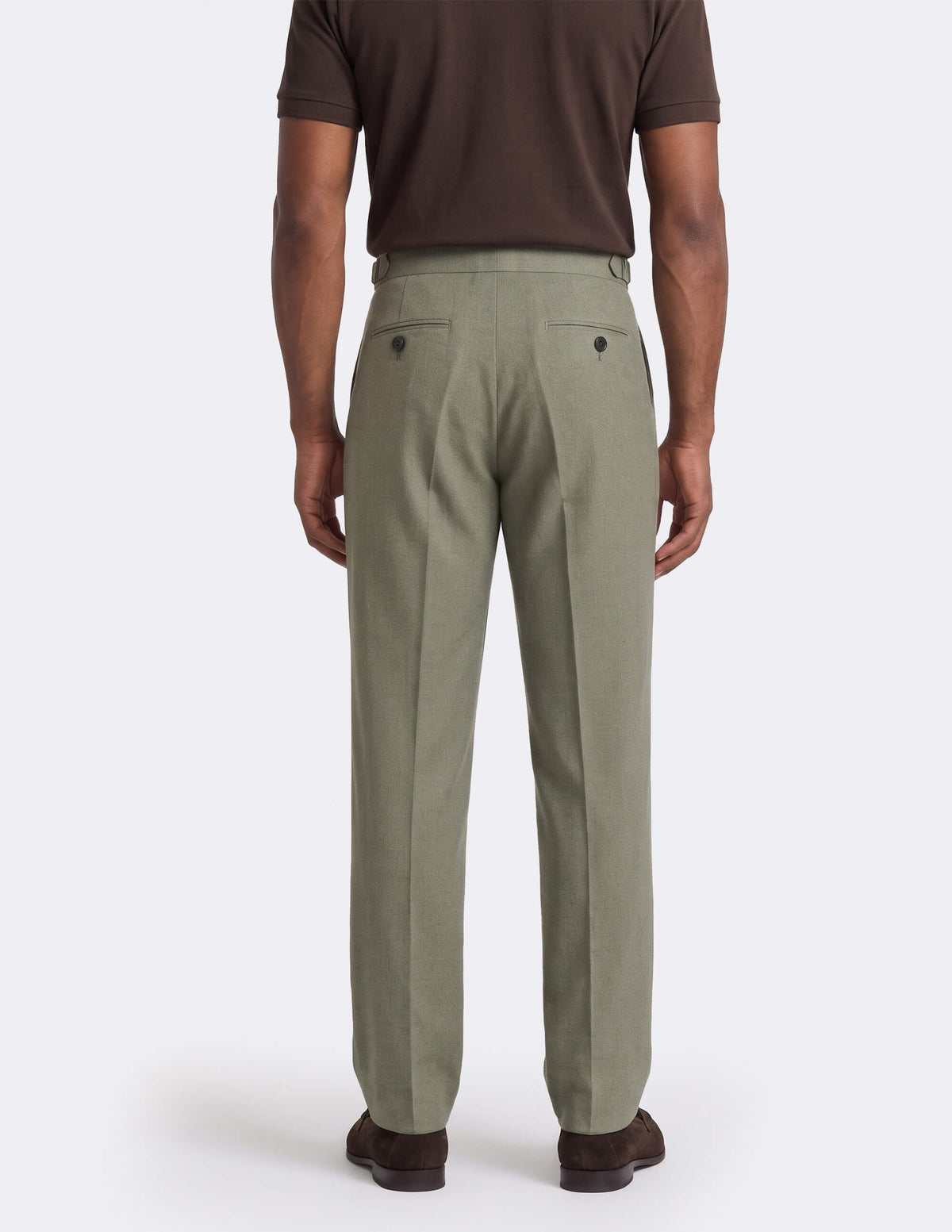 The Vardeno Olive Wide-Leg Trousers - Samir Bachkami