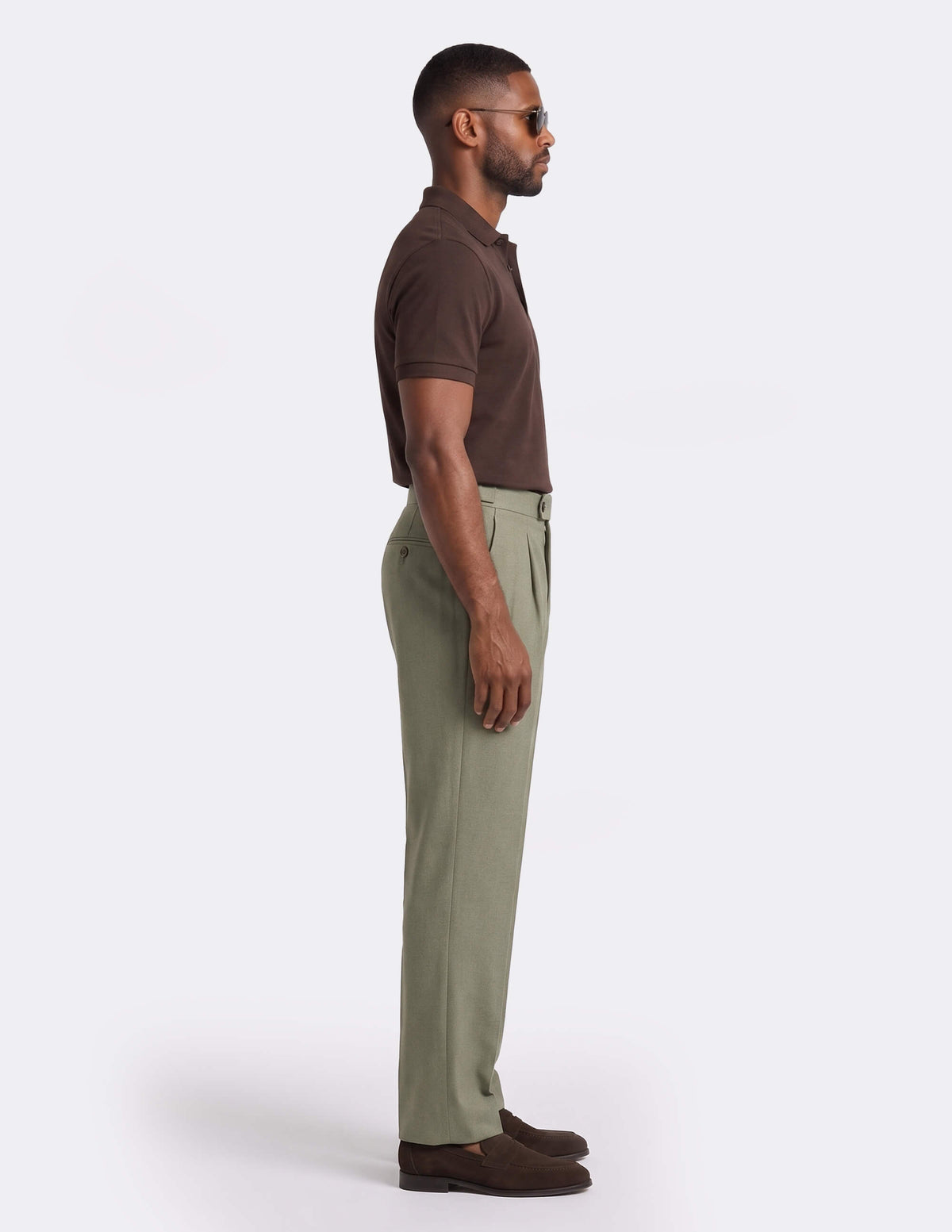 The Vardeno Olive Wide-Leg Trousers - Samir Bachkami