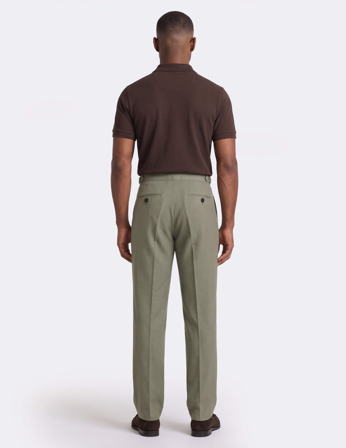 The Vardeno Olive Wide-Leg Trousers - Samir Bachkami