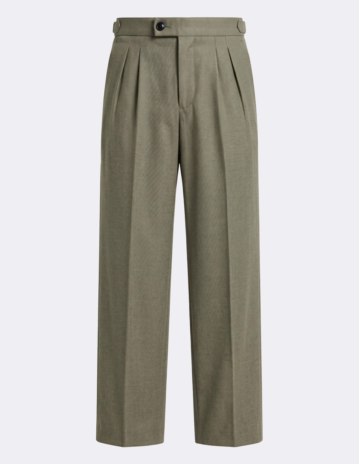 The Vardeno Olive Wide-Leg Trousers - Samir Bachkami