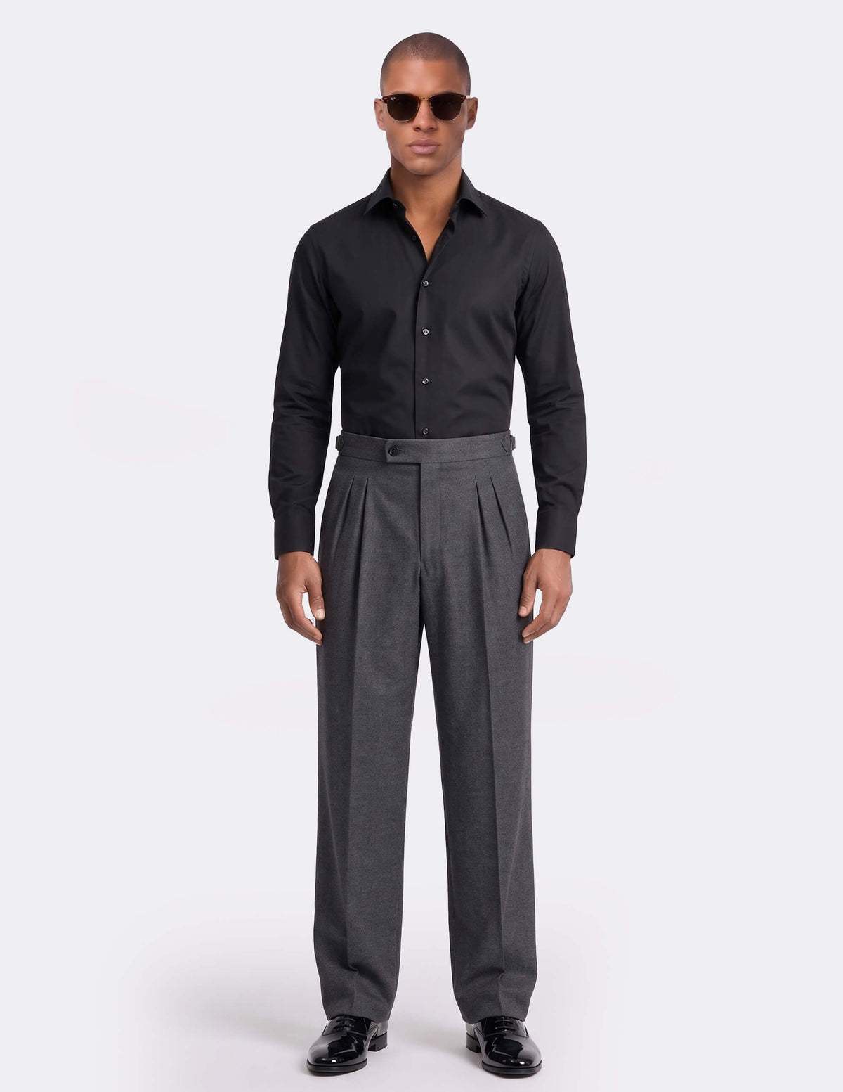 The Velsaro Grey Wide-Leg Trousers - Samir Bachkami
