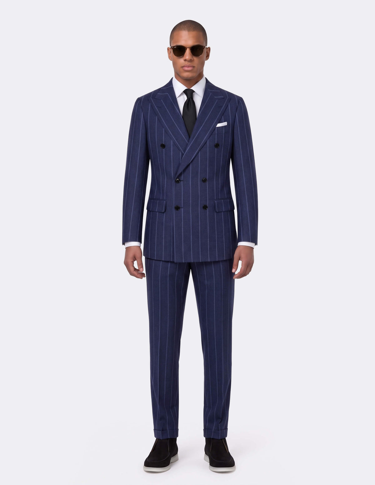 The Zorvello Navy Double-Breasted Suit - Samir Bachkami