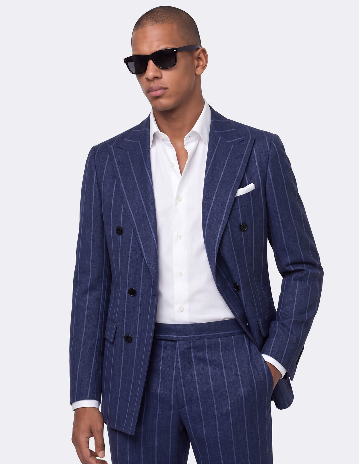The Zorvello Navy Double-Breasted Suit - Samir Bachkami
