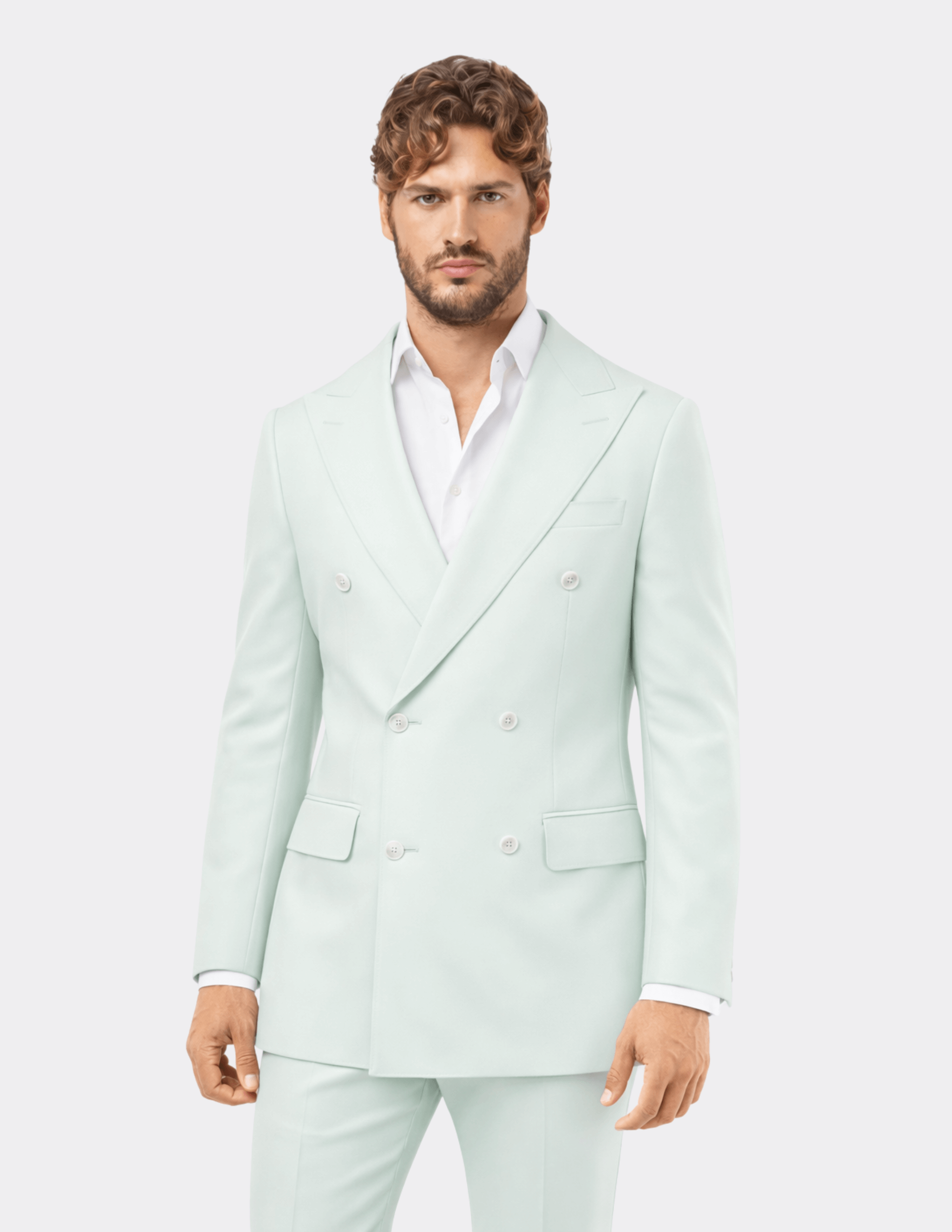 Verona Mint Double Breasted Suit - Samir Bachkami