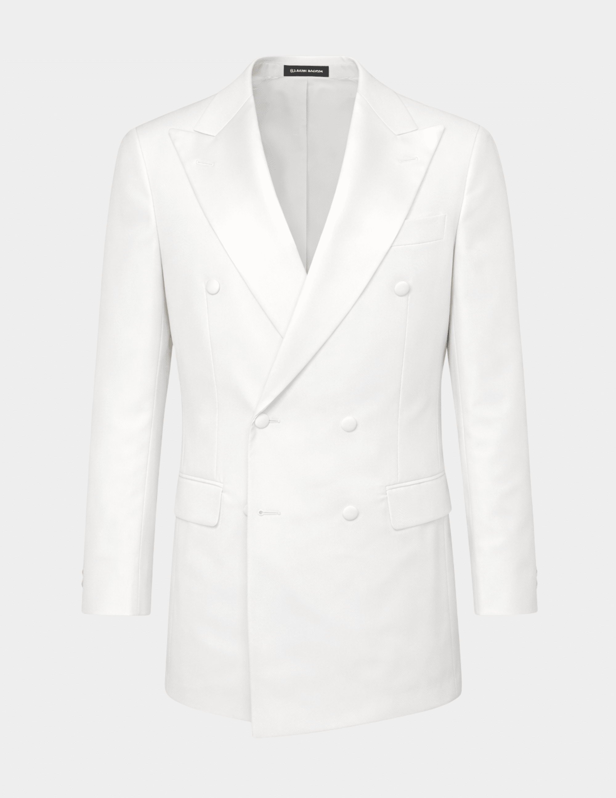 White Double Breasted Tuxedo - Samir Bachkami