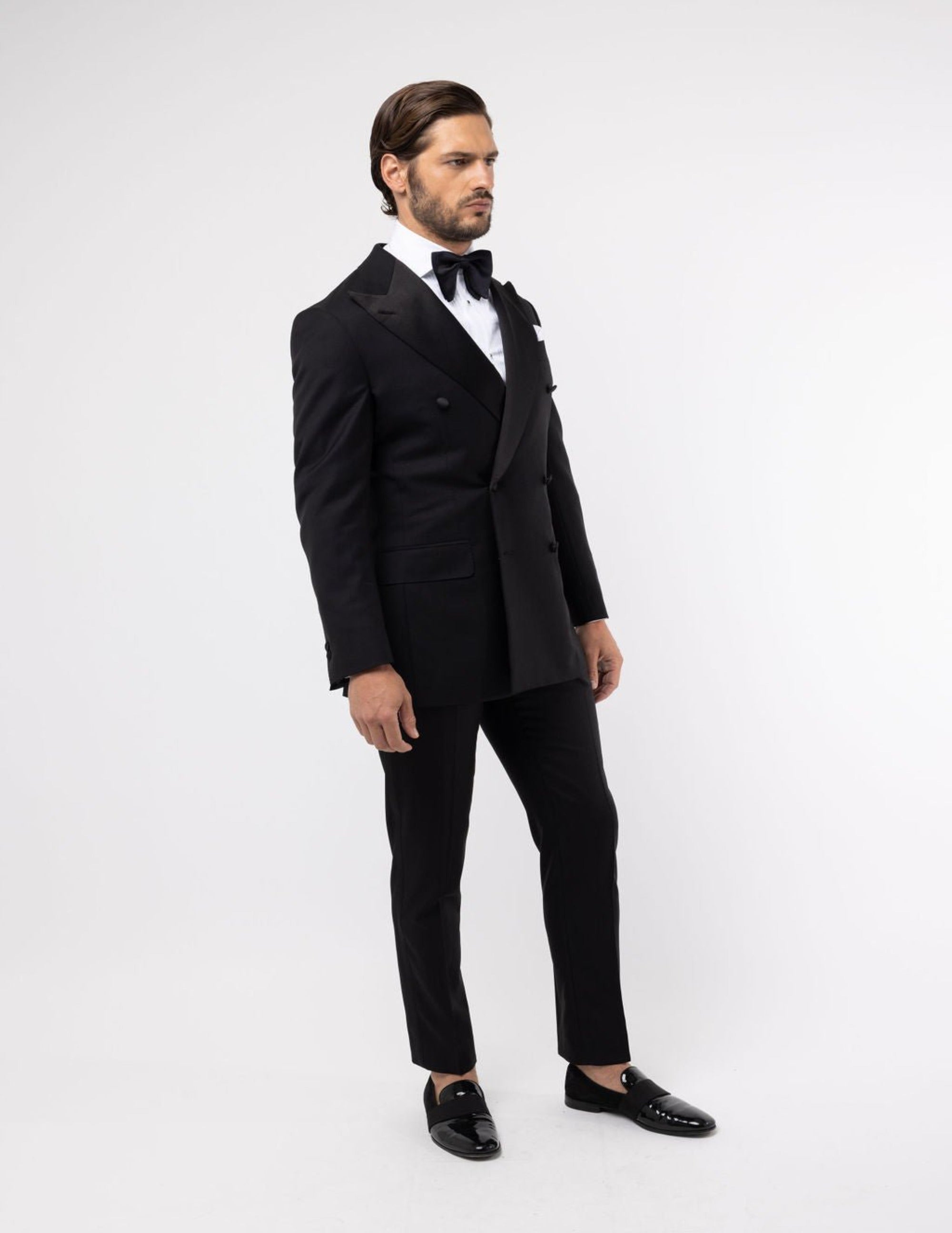 Black Double Breasted Tuxedo - Samir Bachkami