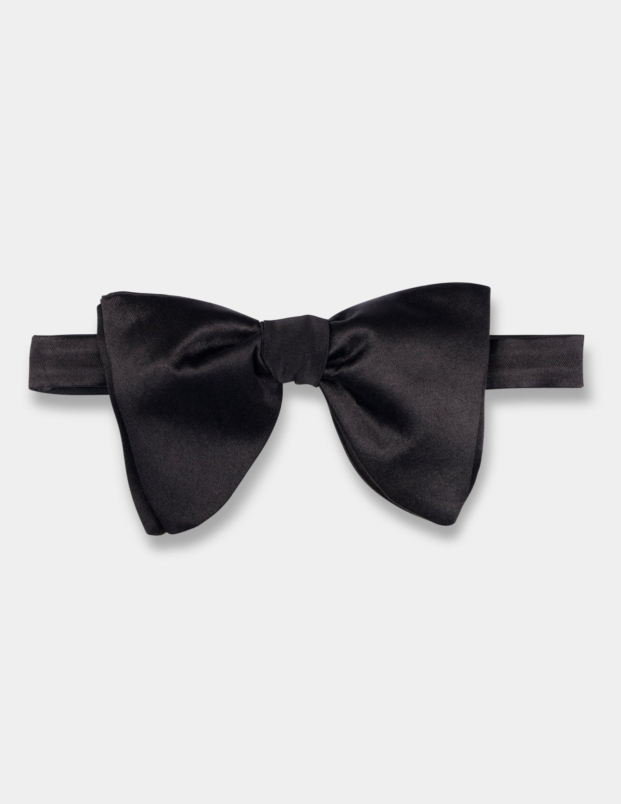 Black Large Silk Bow Tie