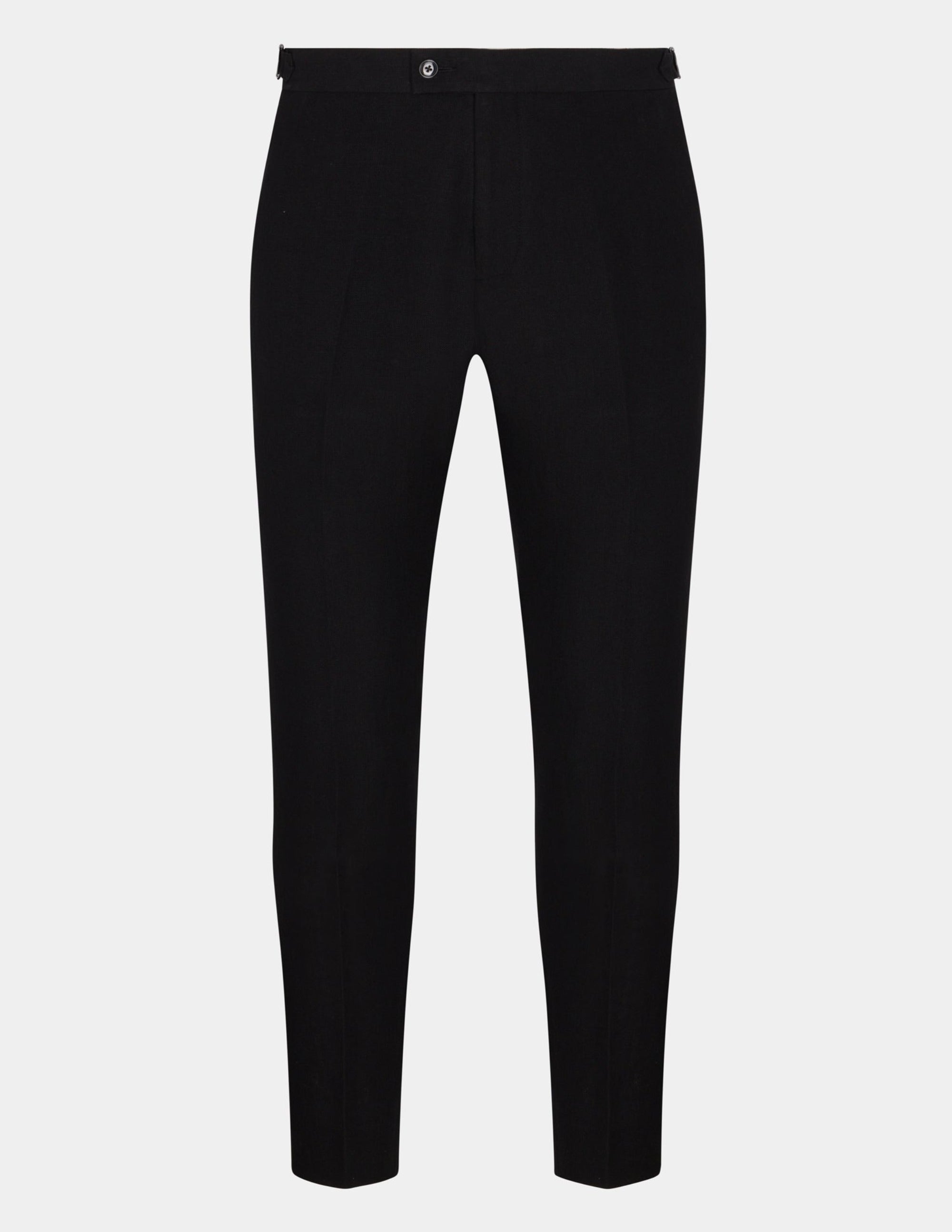 Black Linen Double Breasted Suit - Samir Bachkami