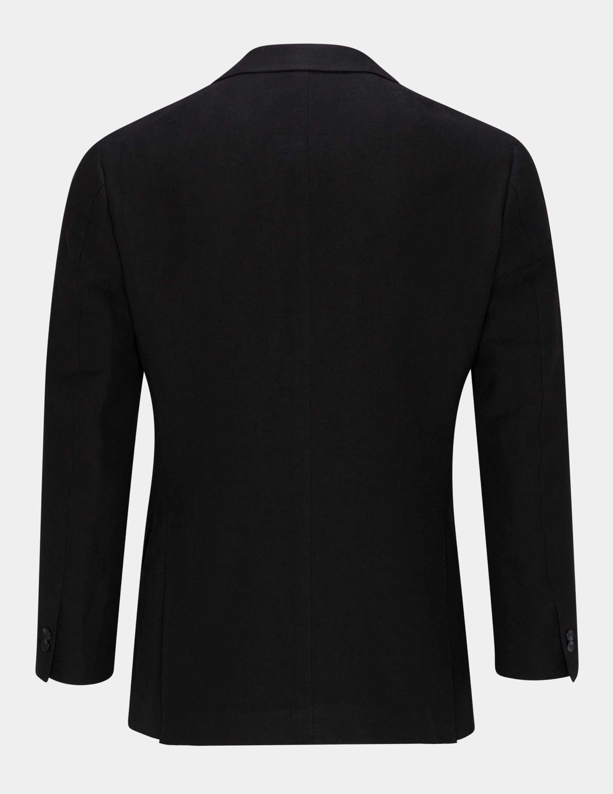 Black Linen Double Breasted Suit - Samir Bachkami