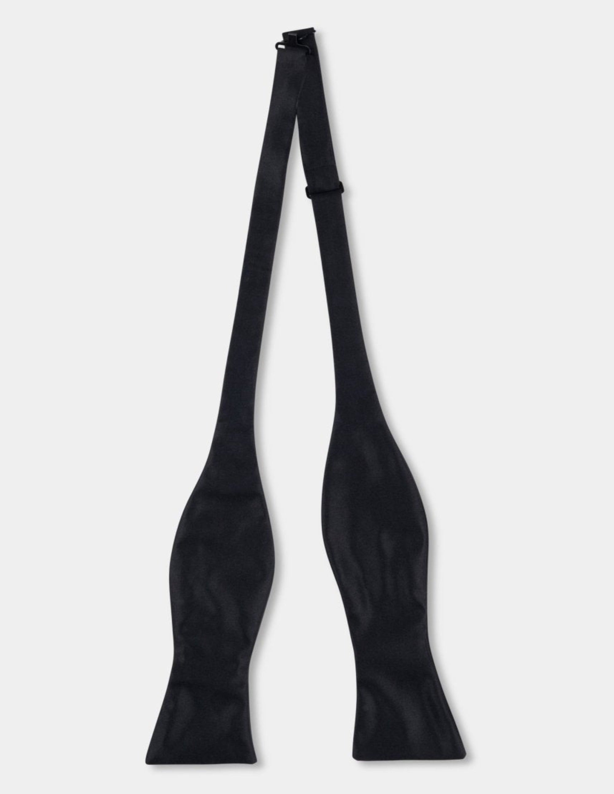 Black Self Tie Handmade Silk Bow Tie - Samir Bachkami
