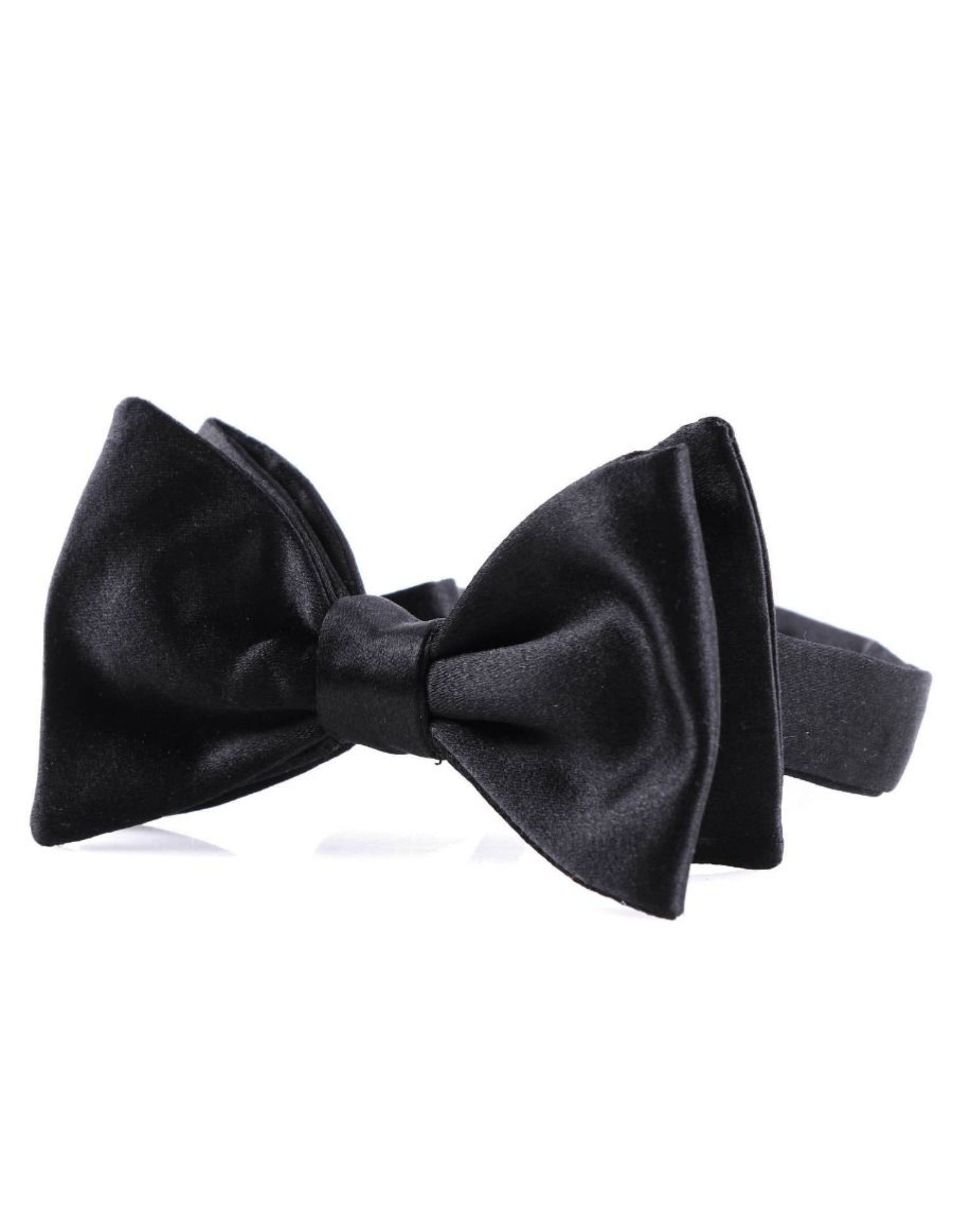 Black Silk Bow Tie - Samir Bachkami