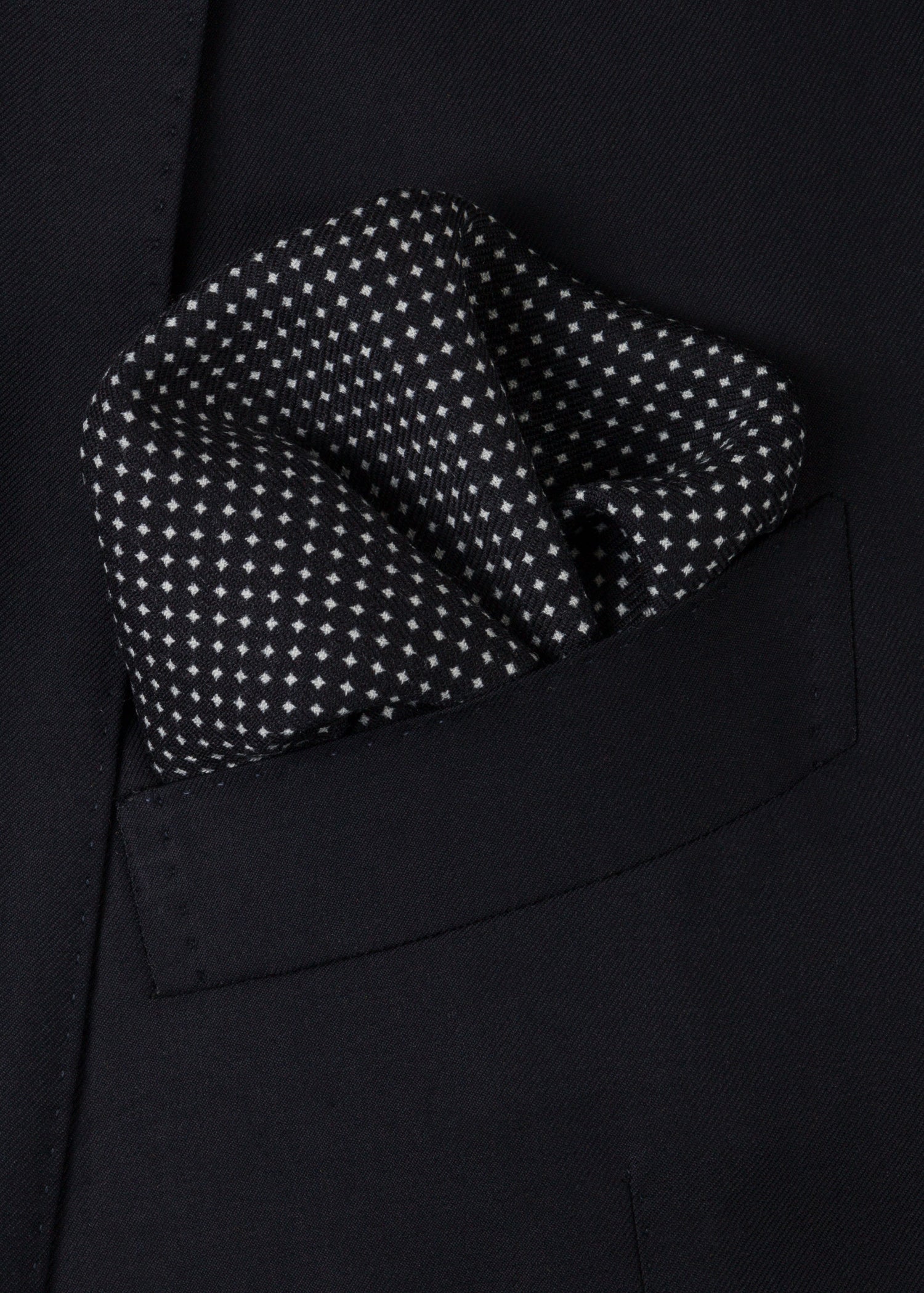 Black White Pocket Square - Samir Bachkami
