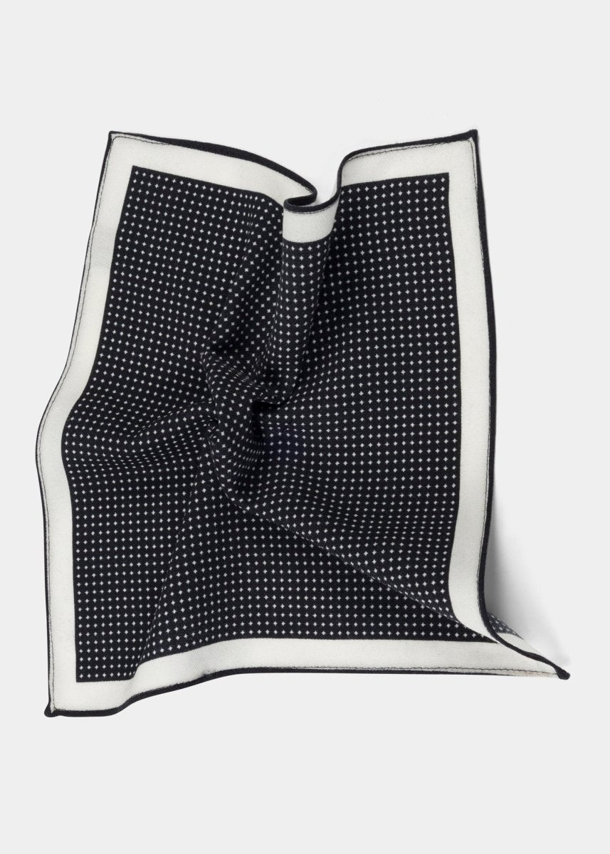 Black White Pocket Square - Samir Bachkami