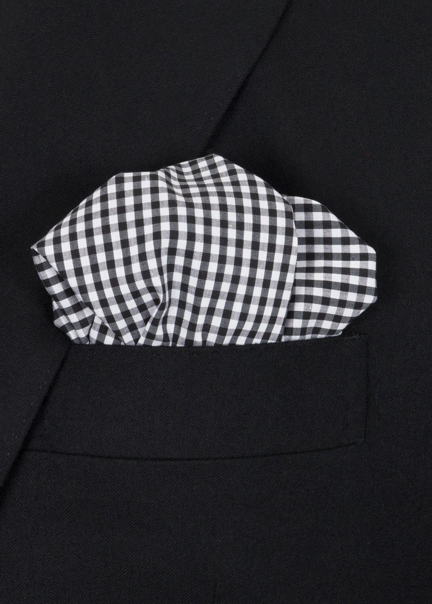 Black White Squares Pocket Square - Samir Bachkami