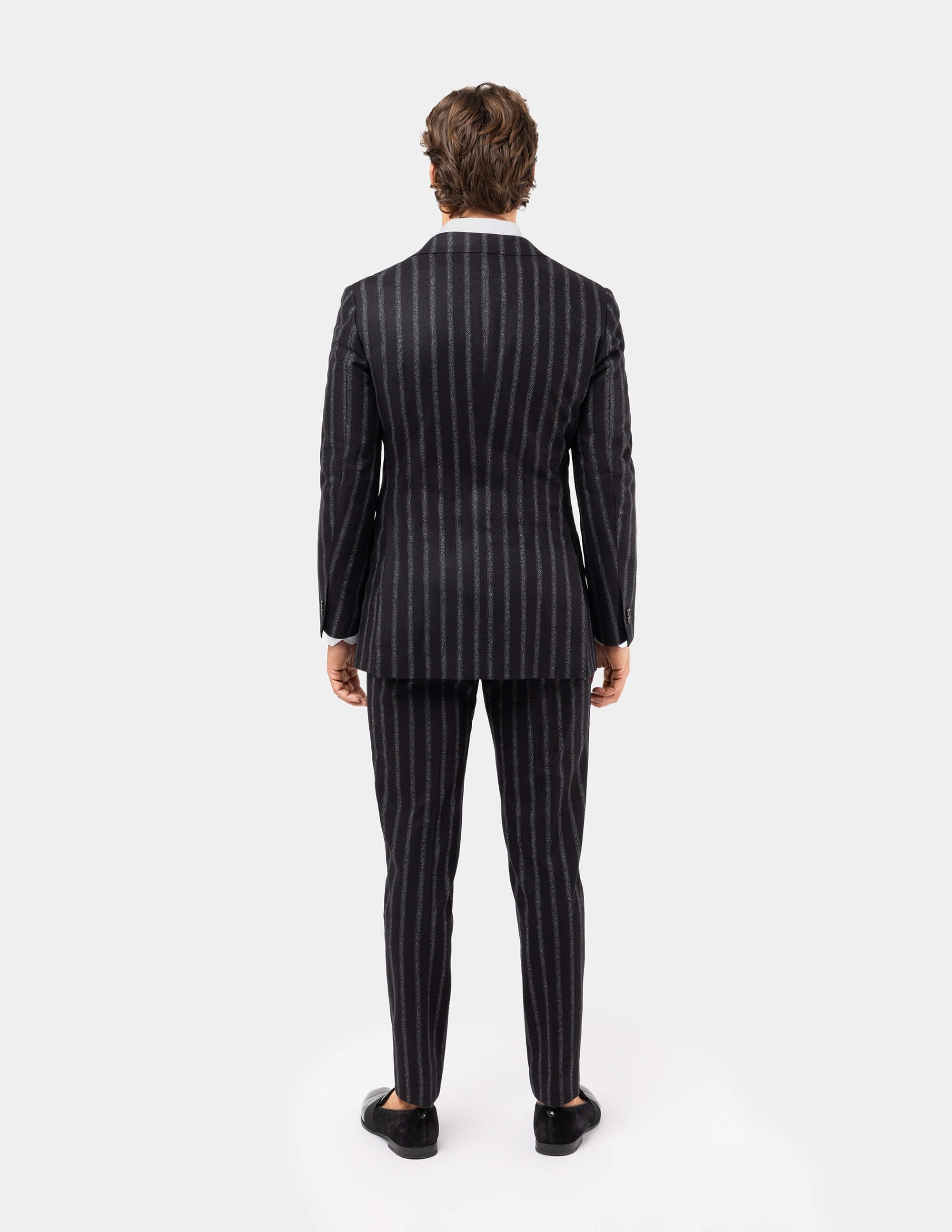 Black White Stripes Double Breasted Suit - Samir Bachkami