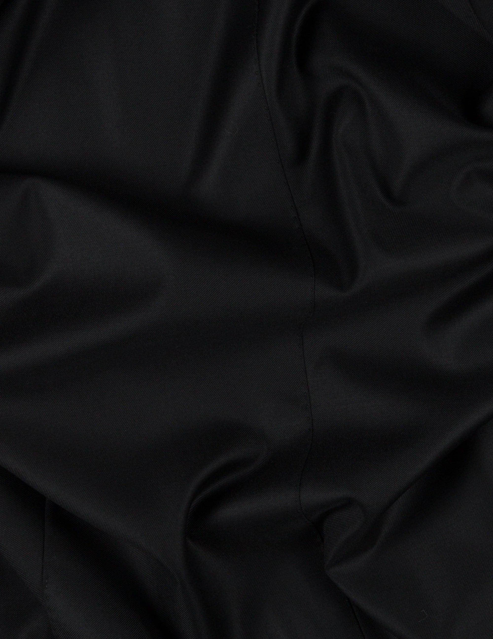 Black Wool Cashmere Double Breasted Jacket - Samir Bachkami