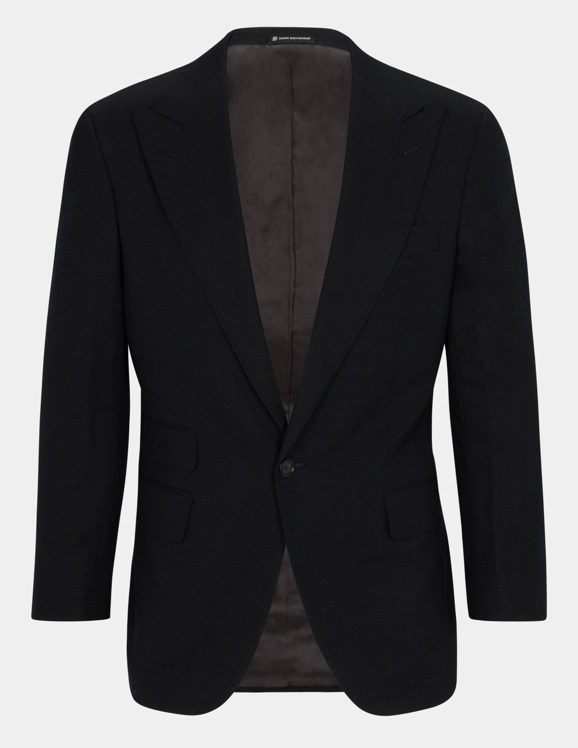 Black Wool Cashmere Single Breasted Suit - Samir Bachkami