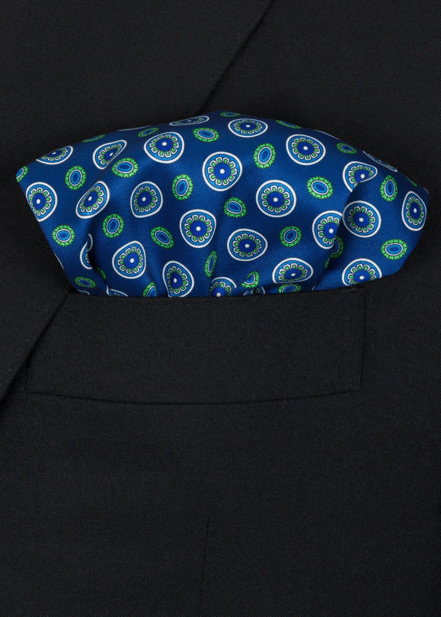 Blue Green Mix Pocket Square - Samir Bachkami