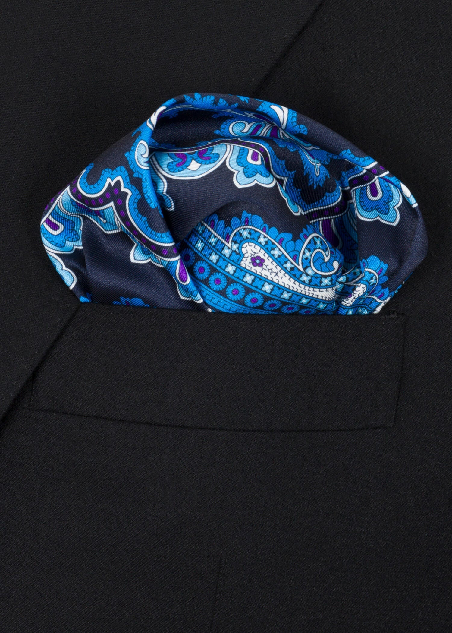 Blue Mixed Pocket Square - Samir Bachkami
