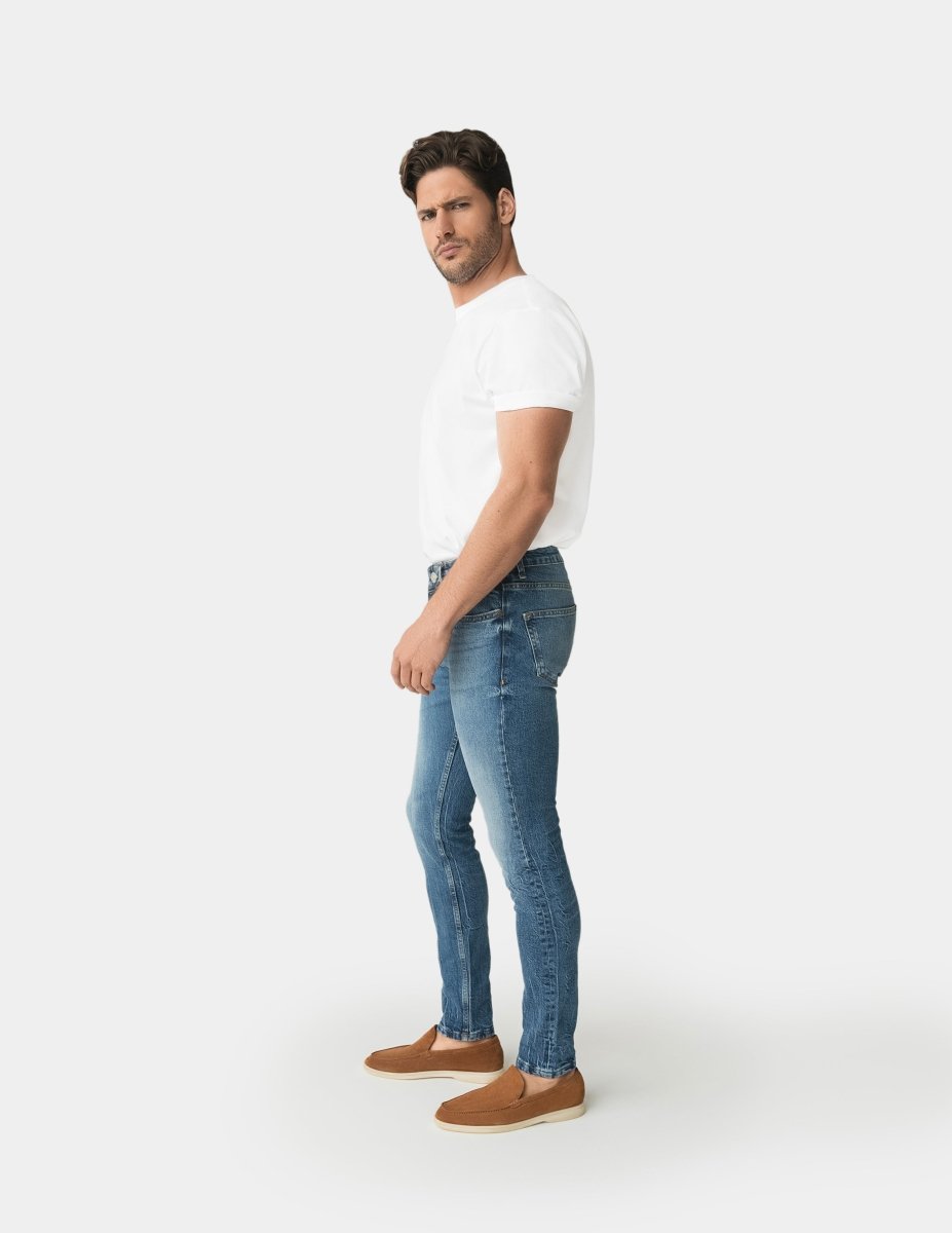 Blue Skinny Fit Jeans - Samir Bachkami