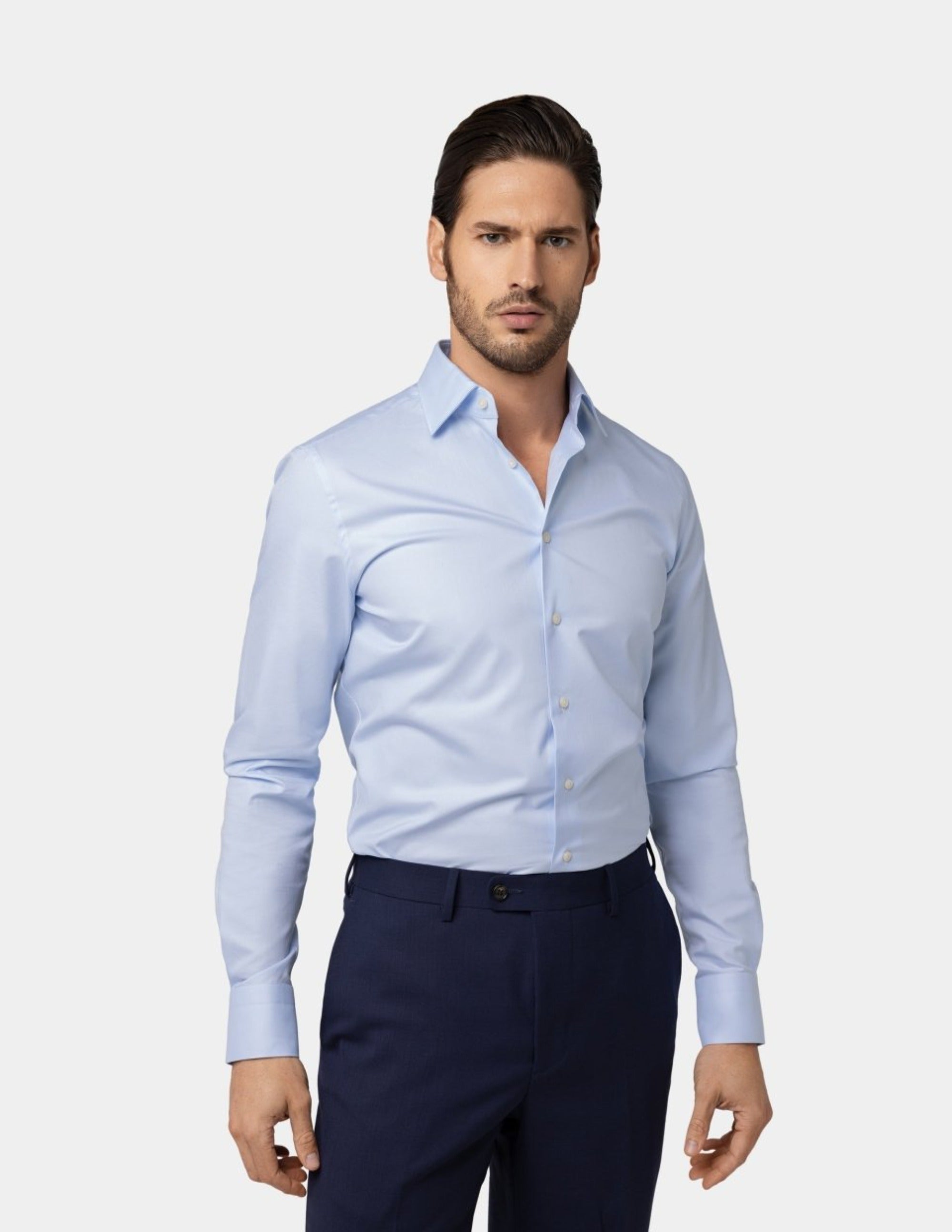 Blue Slim Fit Shirt - Samir Bachkami
